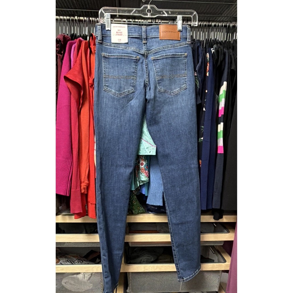 Lucky Brand Women's Sweet Straight Jeans 26W Blue Medium Wash Denim Mid Rise - Picture 6 of 6
